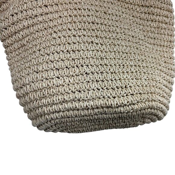 Woven Straw Summer Top Handle Tote - Picture 5 of 7